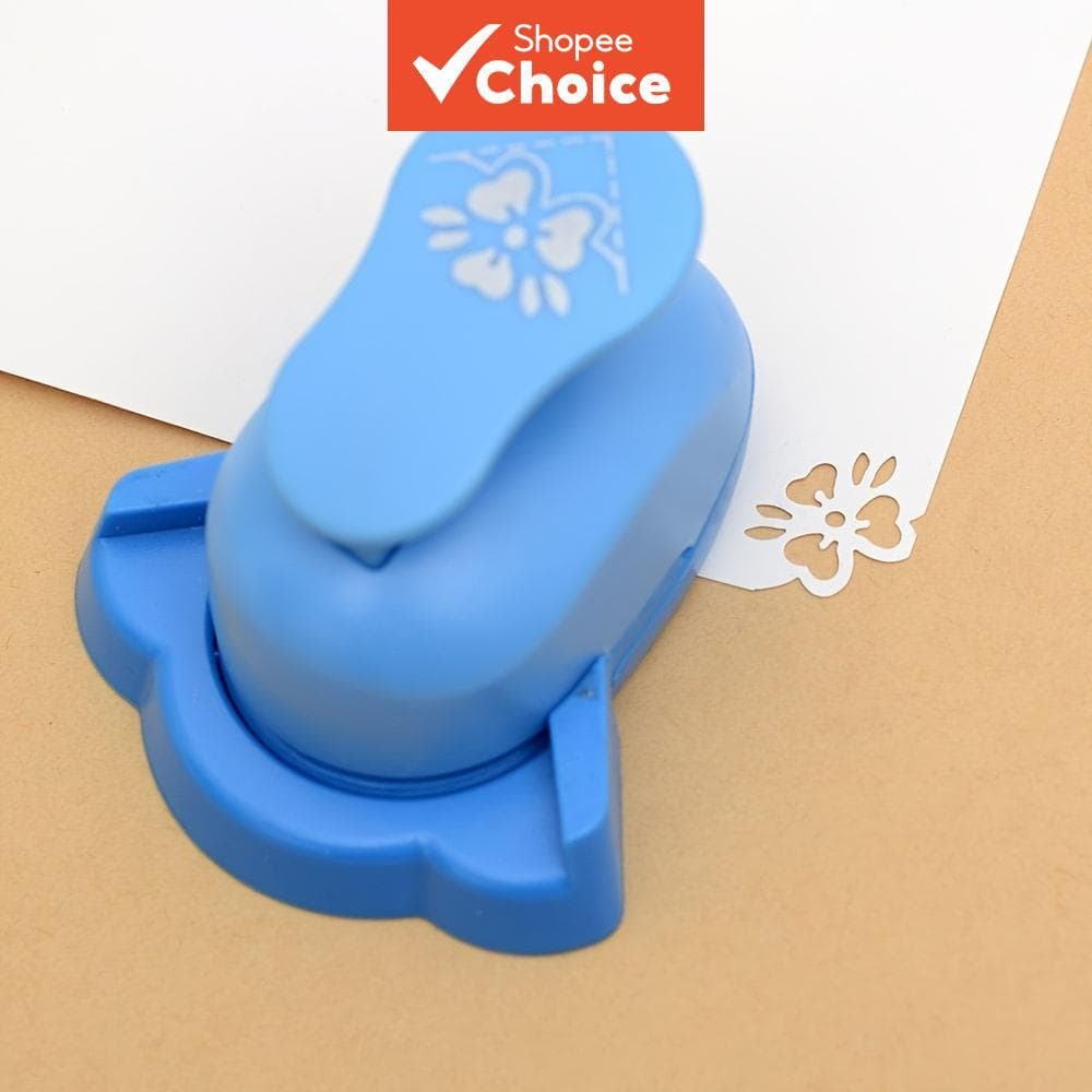Furador de Papel Manual de Cantos, Cor Sortida, Resistente em PVC para Scrapbooking, Ideal para Confecção de Cartões,