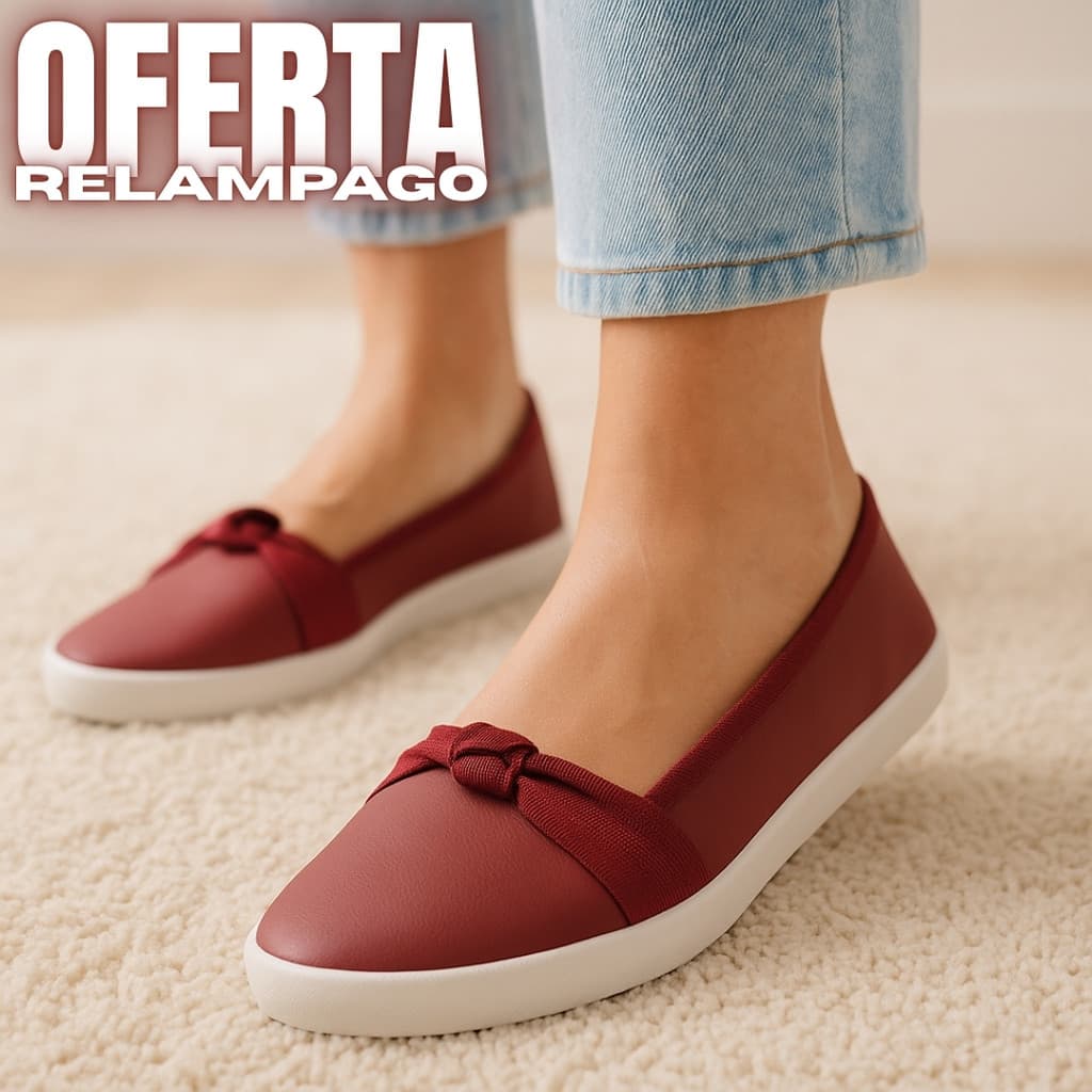 Tênis Iate Feminino Casual Slip On com Laço Confortável e Ortopédico