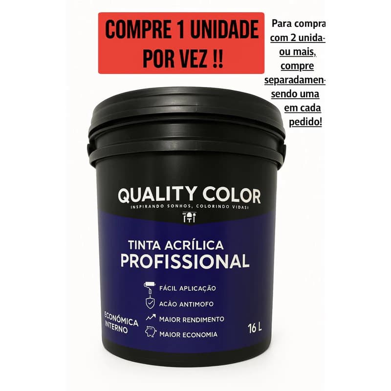 Tinta Acrílica Profissional Parede Interna - 20KG - Pele de Coelho - Quality