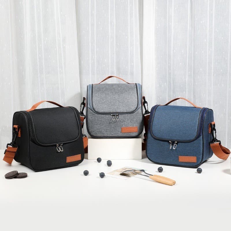 Bolsa térmica portátil com alça, lancheira feminina e masculina, lancheira fitness para bebidas