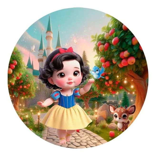 Capas Painel Mini 50cm Veste Fácil Princesa Da Neve Decoração Delicada Infantil Linda