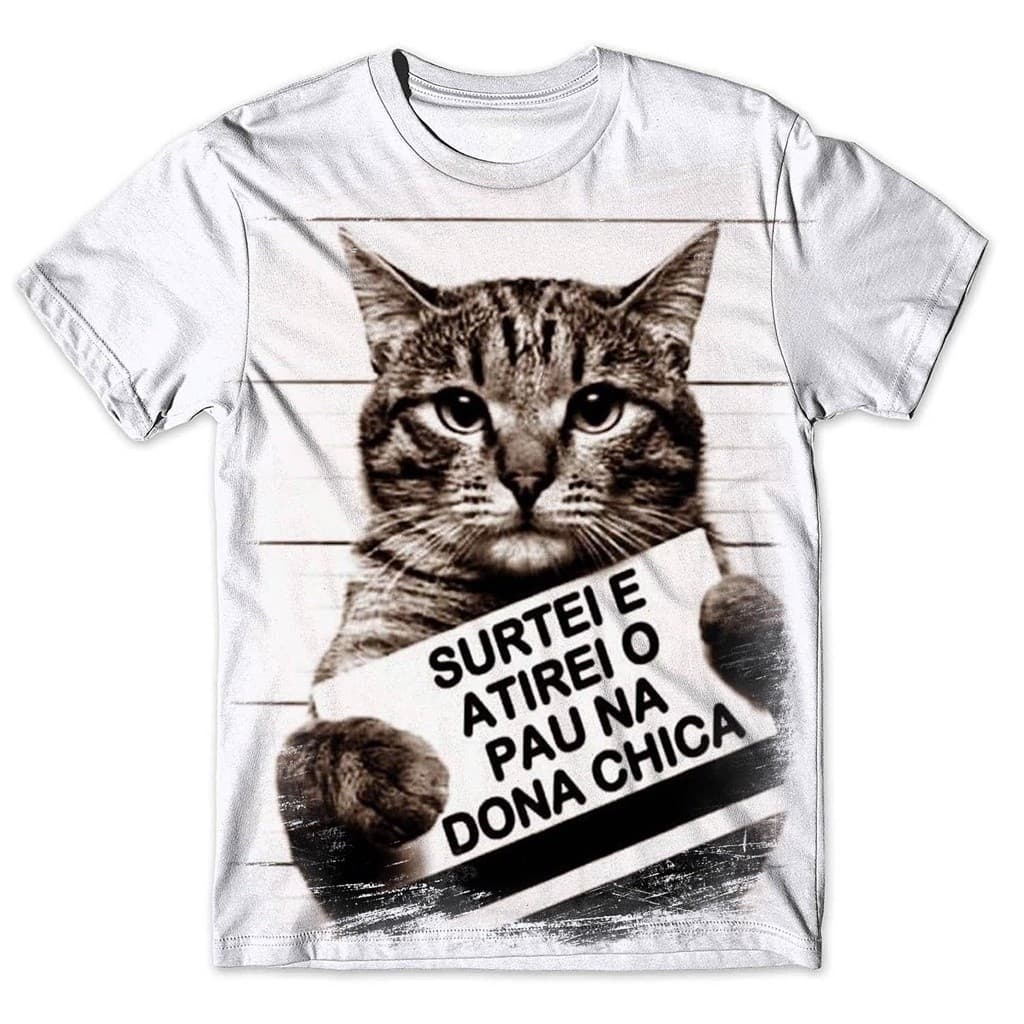 Camisa Camiseta Masculina Gato 126