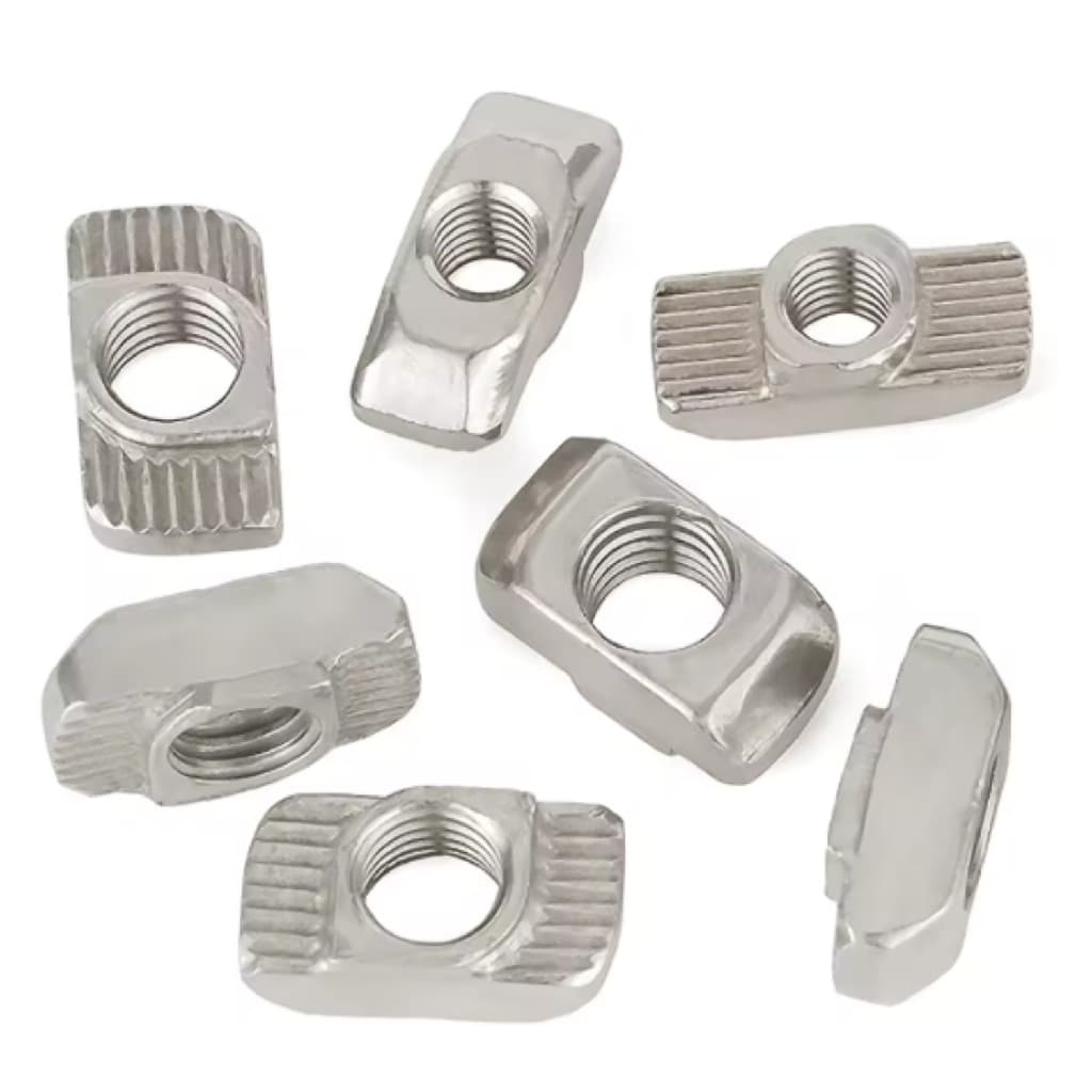 KIT 50 PORCAS MARTELO M6 SERIE 30 PORCA T DESLIZANTE PERFIL