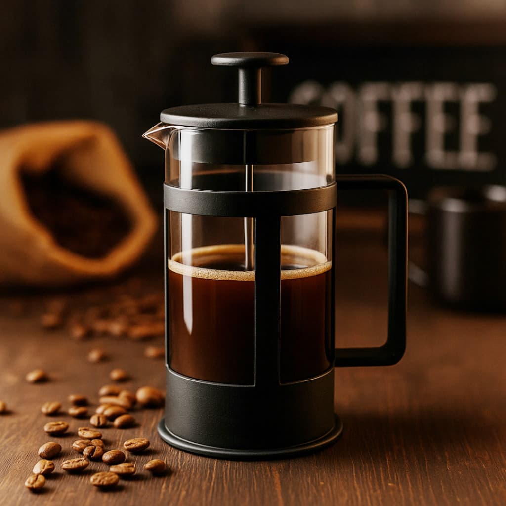 Cafeteira Prensa Francesa 300ML 600ML Cremeira Café Chá Leite Capuccino Cremoso 6 ou 3 Xícaras Vidro