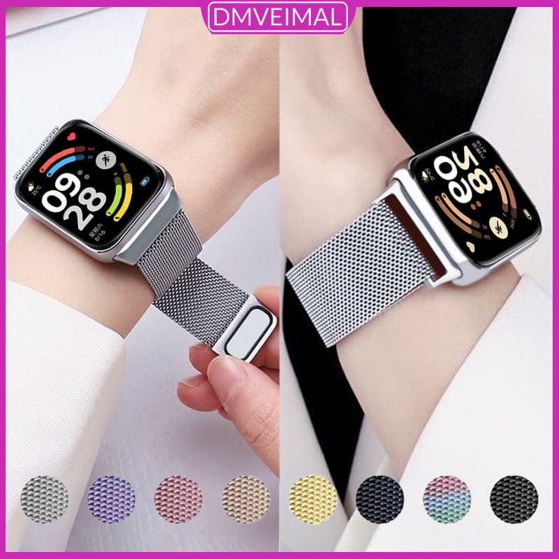 Pulseira De Milanesa Magnética E Aço Inoxidável Para Relógio Redmi Watch 6 Active/Lite/ 6 5 4/ Band 10 9 Pro/8 Pro