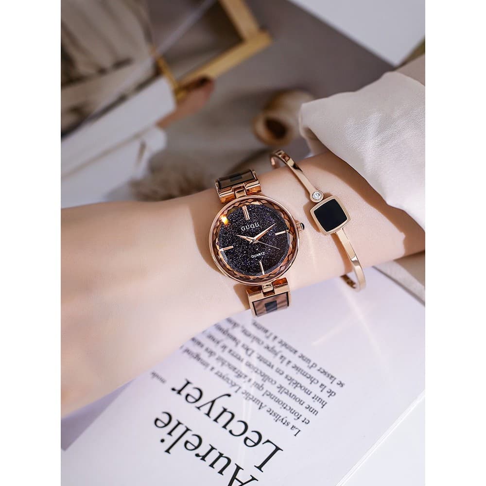 GUOU senhoras relógio à prova dwaterproof água moda 2025 novo estilo simples temperamento tendência Tik Tok influenciado