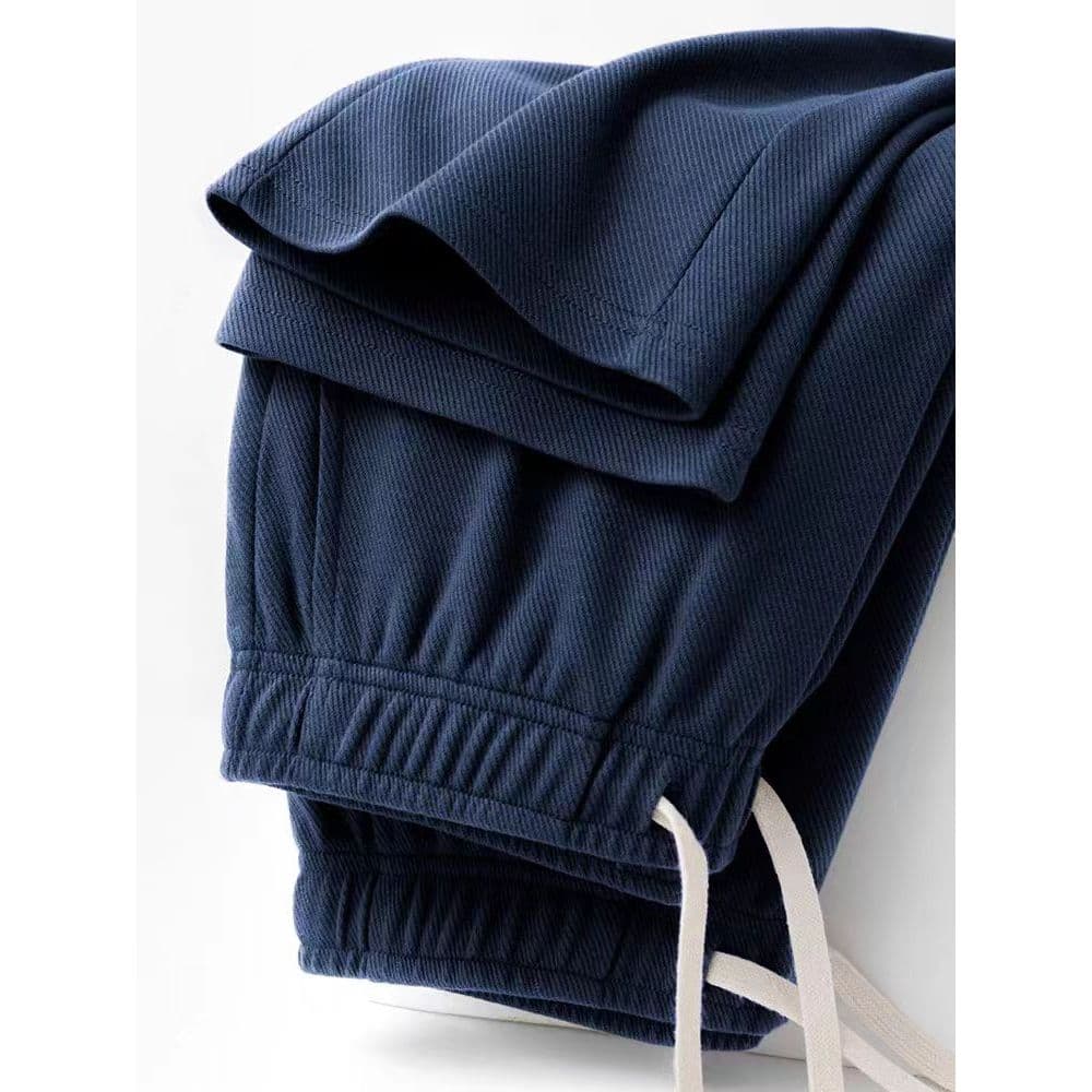 3200g primavera verão novo estilo sarja calças retas dos homens azul marinho calças esportivas casuais Drape calças com