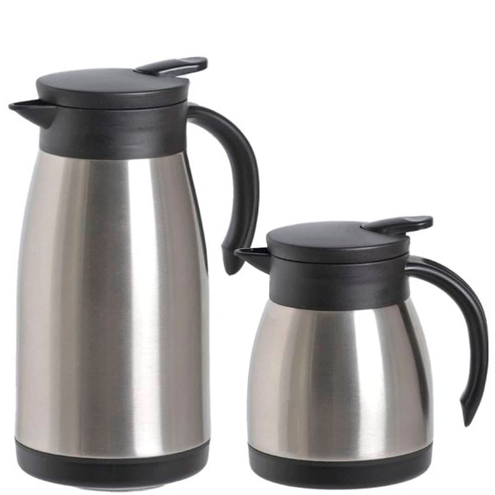 Kit Café e Leite Bule Térmico Aço Inox 1 Litro com Bule 500ml Soprano Elegance