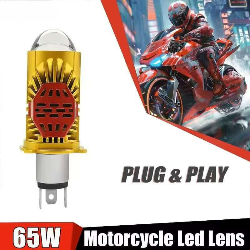 2PC H4 Led Motocicleta Farol Lente Lâmpada Moto Luz Alto Baixo Feixe Canbus Alta Potência Acessórios Da Plug and Play