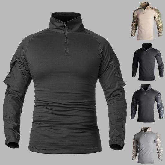 2026 Amazon Camuflagem Masculina Tops de Manga Comprida All-Match Roupas de Treinamento Skinny Tendência da Moda Ao Ar L