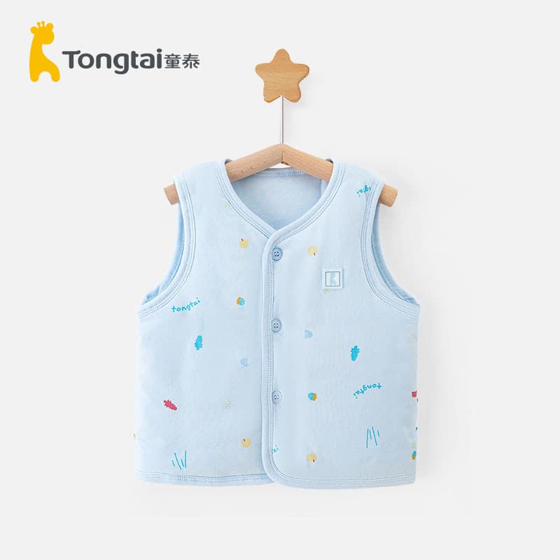 Tongtai colete de bebê outono inverno exterior usar colete de bebê acolchoado quente jaqueta bebê fino algodão inverno