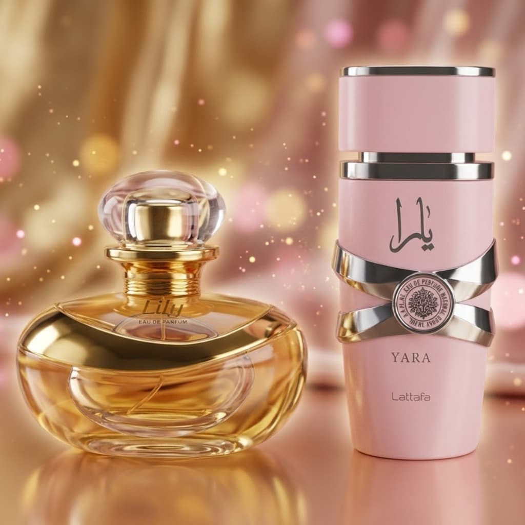 Kit Perfumes Femininos Liillyy e Yara Eau de Parfum Elegante Alta Fixação Fragrância Doce Pronta Entrega