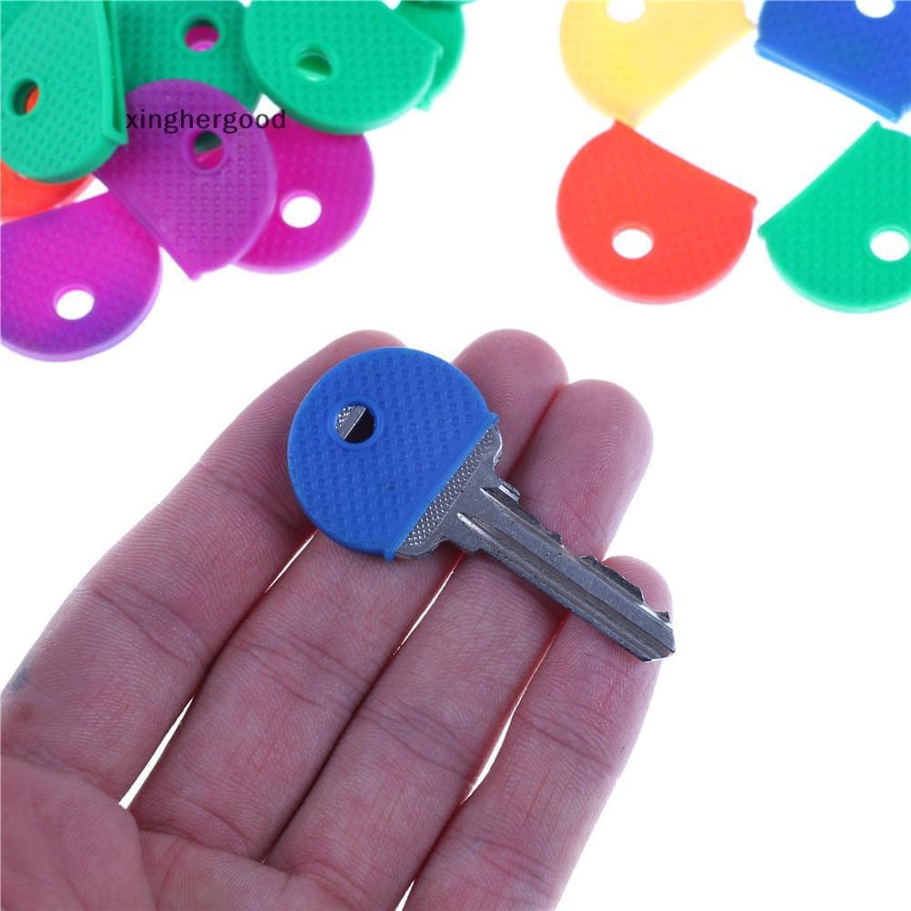 Xinghergood 10pcs/20pcs Cores Misturadas Chave Macia Tampa Superior Tampas Caso Chaveiro Etiquetas De Marcador De Identi