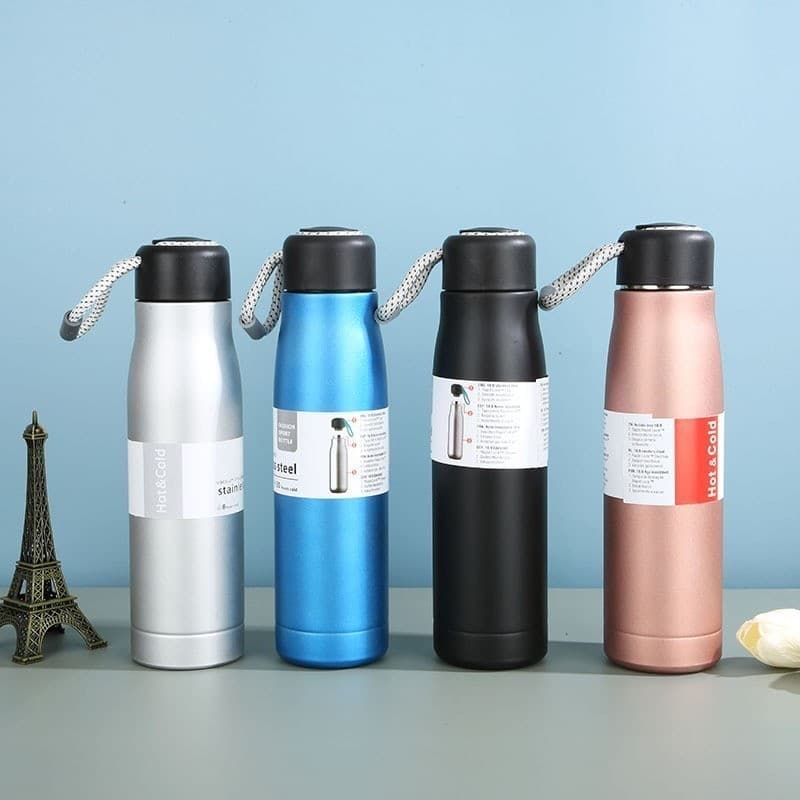 Garrafa Térmica Squeeze Inox 550ml Vedação quente/ frio