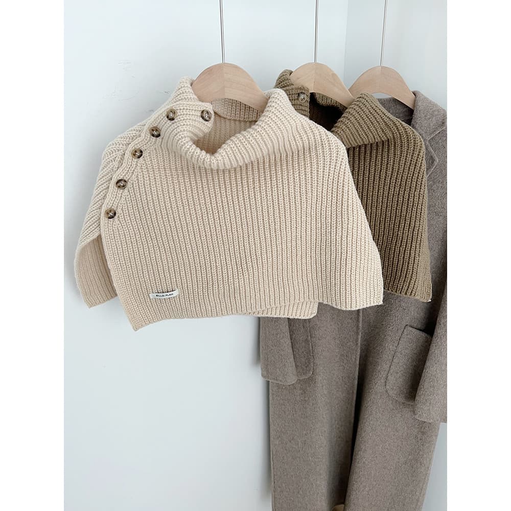 Cor sólida moda exterior Split xale falso gola alta feminino outono inverno cachecol de malha quente pulôver cachecol go