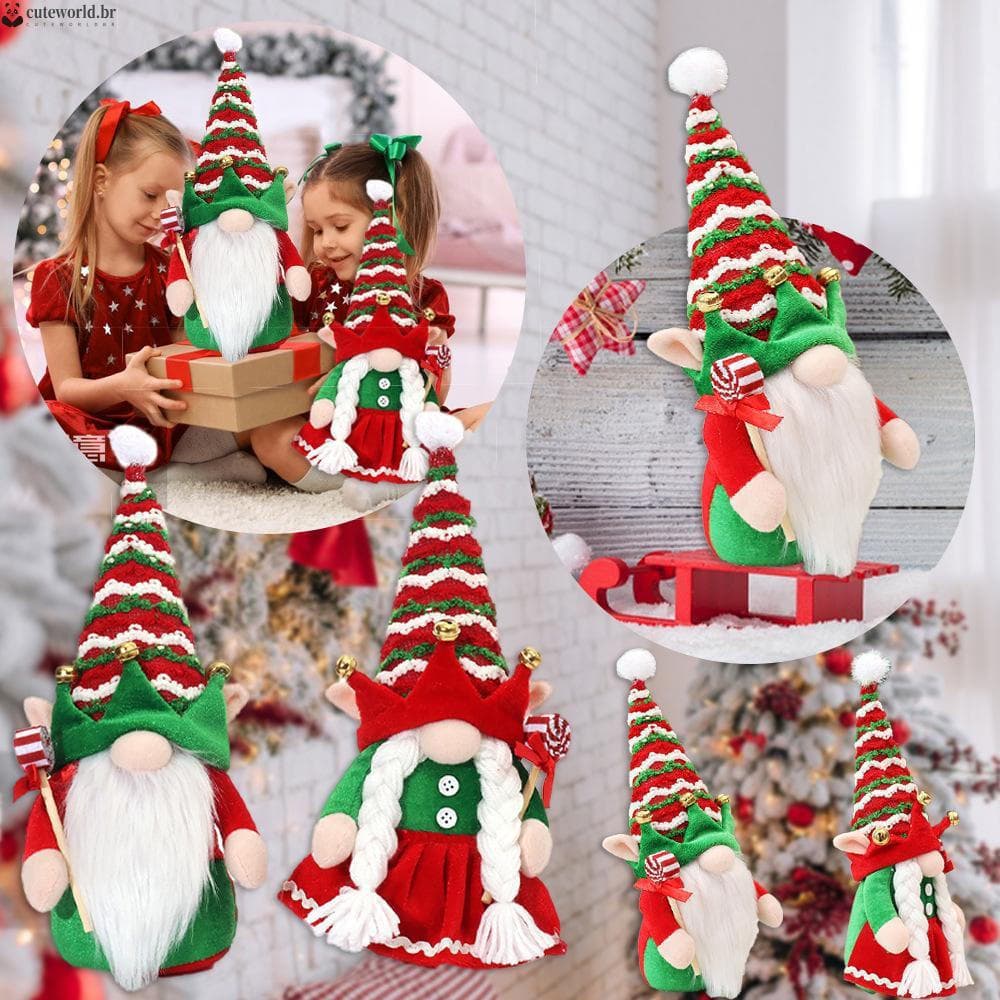 Novo Produto Casal Enfeites De Boneca Elfo/Bonecas De Papai Noel Sem Rosto Natal