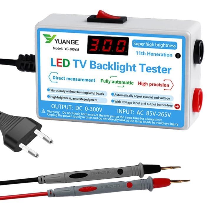 Testador de Retroiluminação de TV LED, Ferramenta de Teste e Reparação de Fitas de LED com Pinos Banhados a Ouro e Cabo