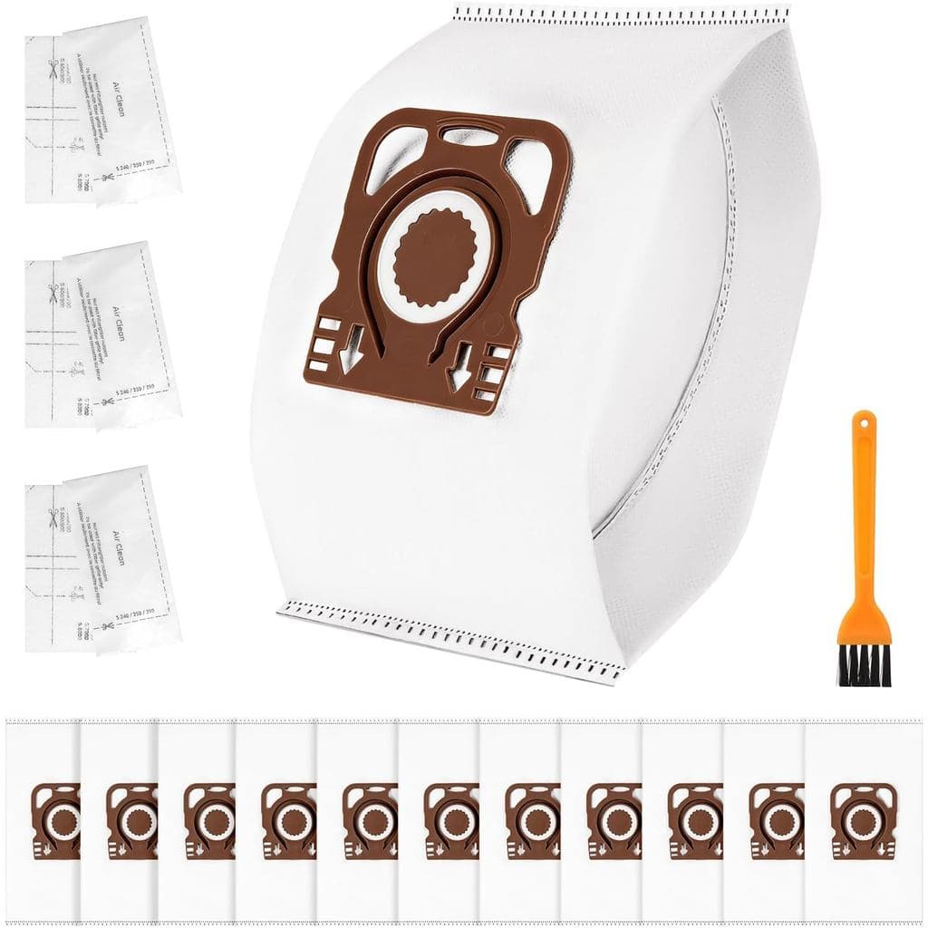 Pacote com 12 Sacos de Substituição para Aspirador de Pó HyClean Air CO/TU para Aspiradores Miele Guard M1 S1 L1 Series,