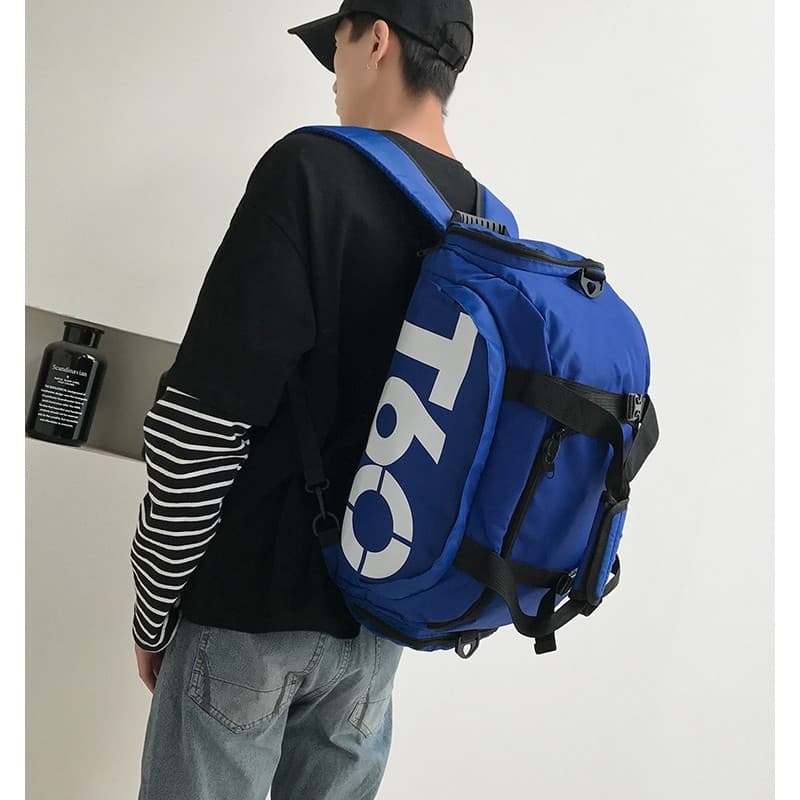 Bolsa de viagem portátil de grande capacidade, bolsa de bagagem de ombro, academia, bolsa esportiva, posição independent