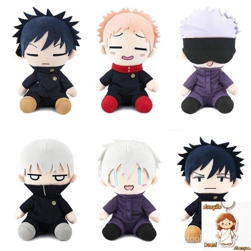 25CM Anime Jujutsu Kaisen Brinquedo De Pelúcia Yuji Itadori Gojo Satoru Fushiguro Megumi Presente De Aniversário RGOY