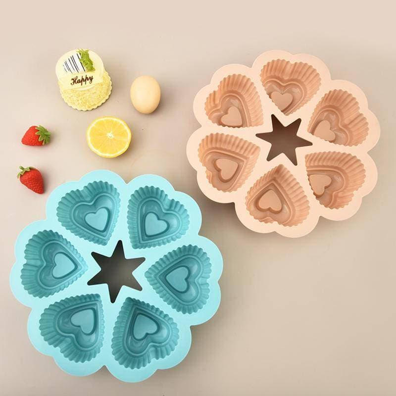 Molde De Coração De Silicone Lunaris Para Assar Forma De Bolo Antiaderente Cozinhar Brownies Sobremesas De Chocolate Óti