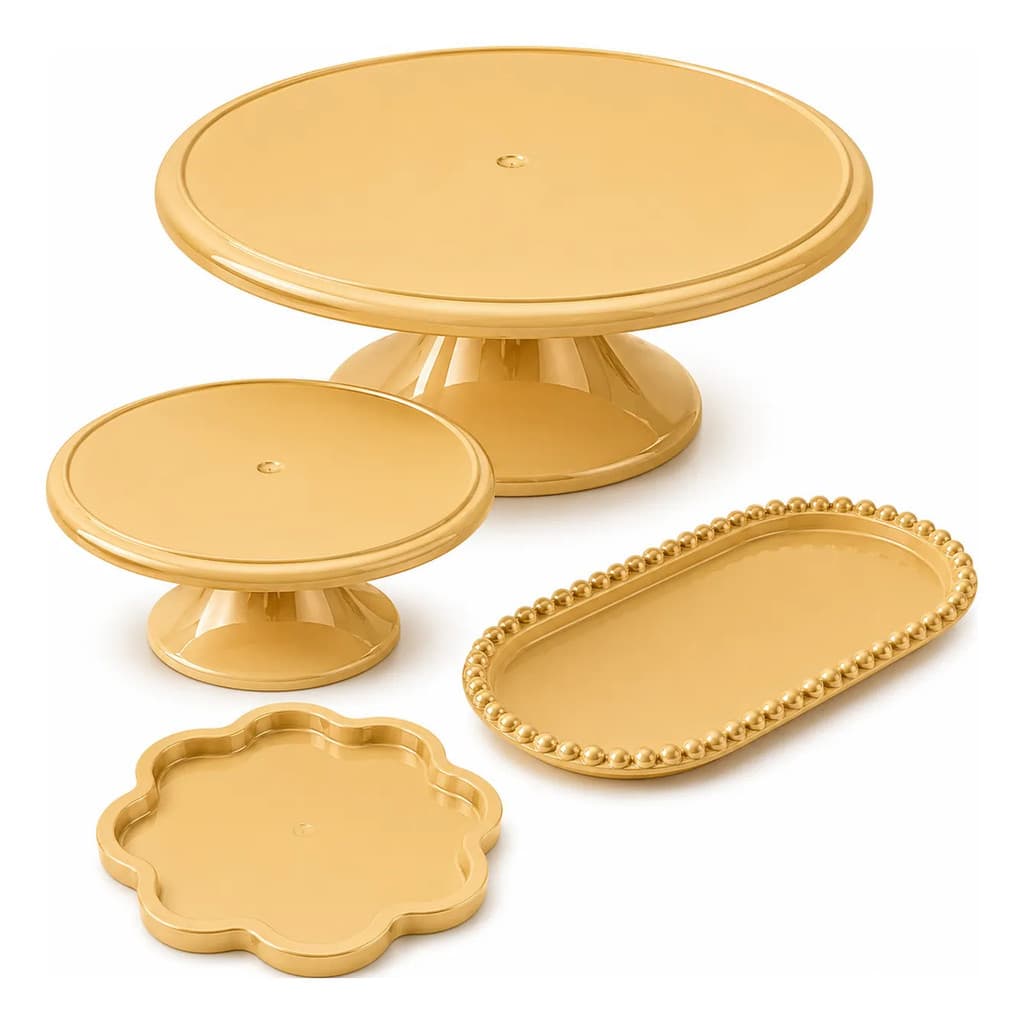 Kit Decoração Provençal Festa Infantil Com Boleiras e Bandejas Para Doces