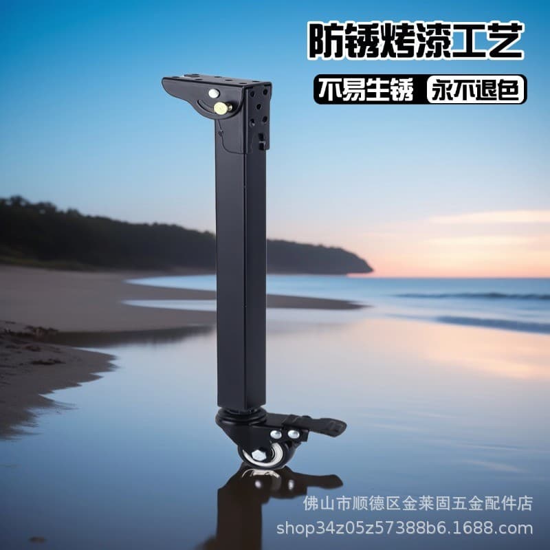 Dobrável 90 ° Pés de mesa com rodízios giratórios e freios, pernas dobráveis, suporte de mesa para camping, suporte de m