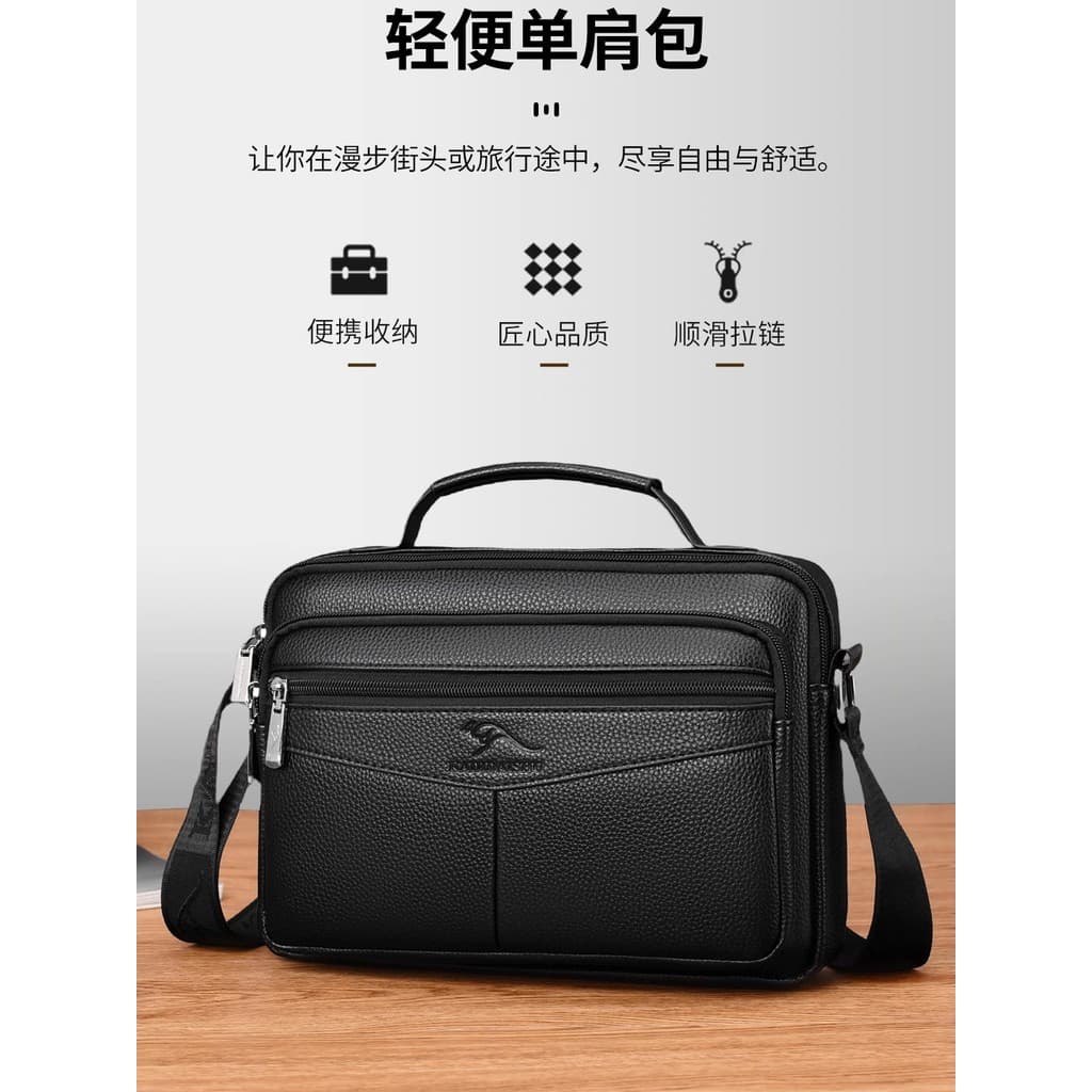 Bolsa masculina bolsa de ombro 2025 novo estilo grande capacidade negócios Commuter saco portátil couro macio moda portá