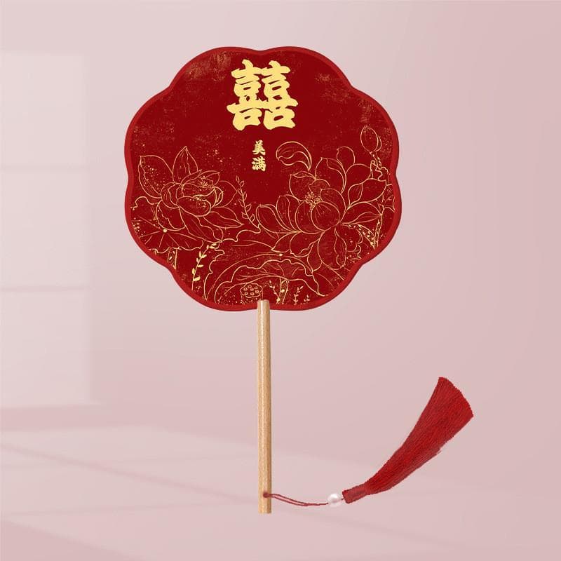 Ventilador de casamento cobrindo ventilador noiva dama de honra irmãs bem-vindo beijo grupo fã feliz ventilador chinês c