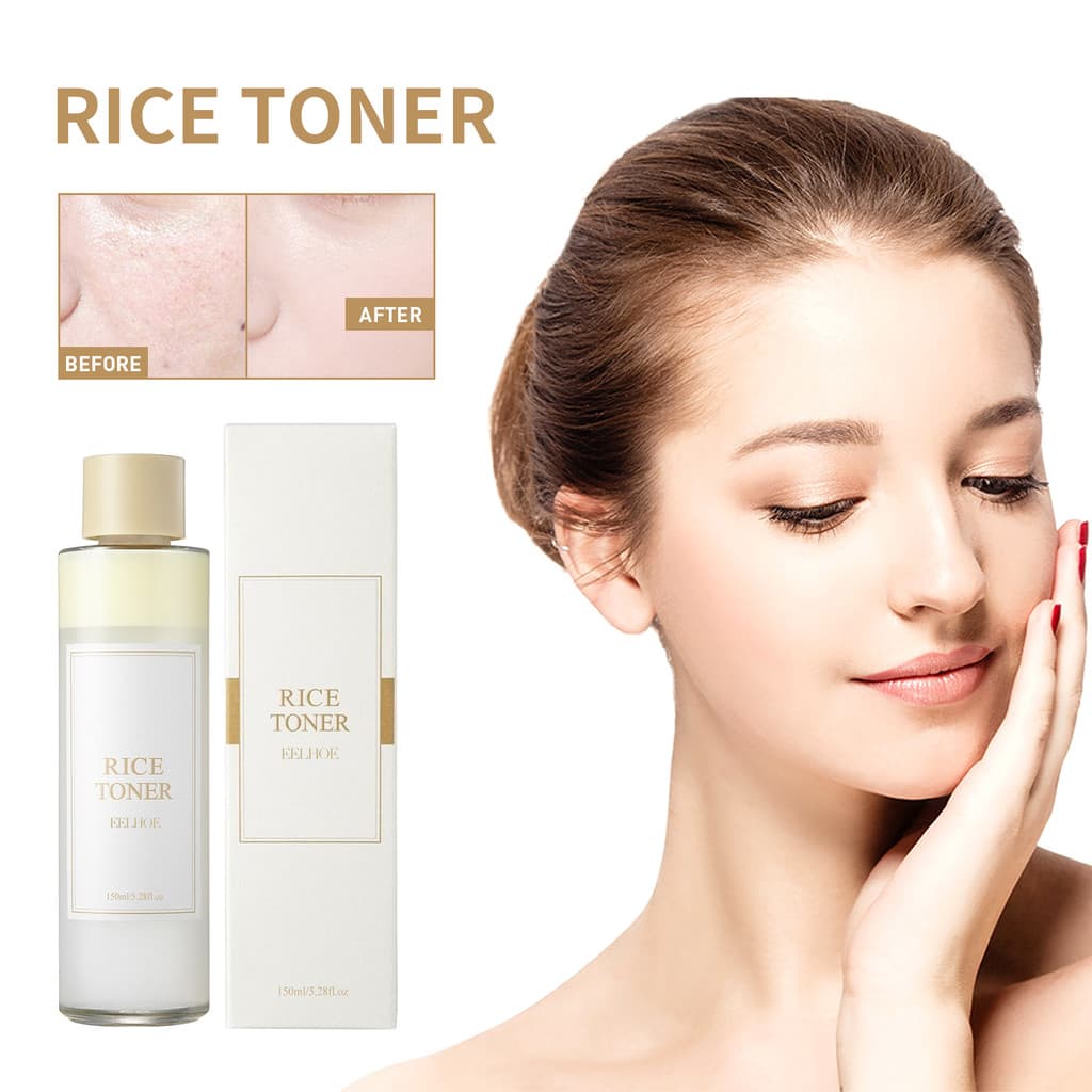 Eelhoe Rice Hydrating Toner-Tônico Facial Clarificante , Essência Hidratante Com Textura Suave Para Pele Radiante
