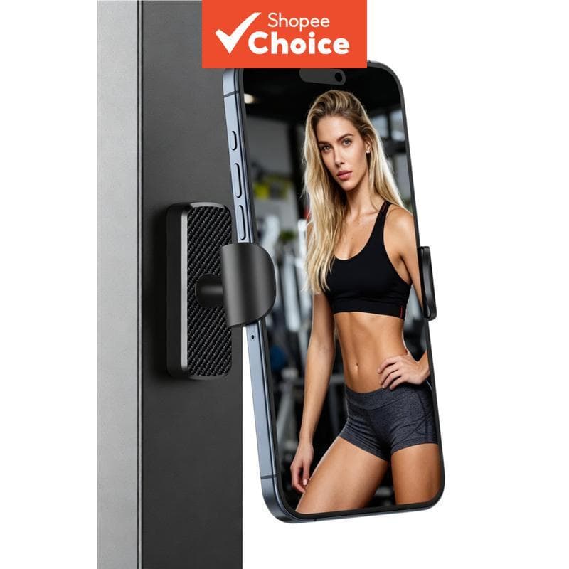Suporte De Fitness Conveniente Magnético Para Telefone Academia-360 ° Portátil Ajustável E Forte Gravação De Treino , It