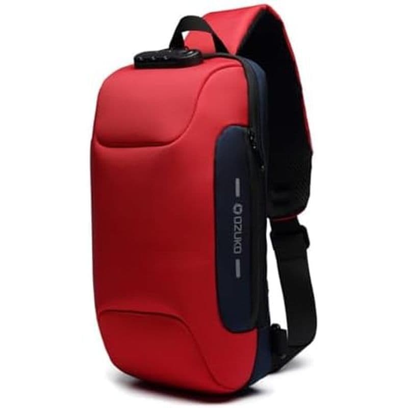 Bolsa Tipo Estilingue Antirroubo OZUKO Para Homens , De Peito Crossbody Com Porta De Carregamento USB Viagem Diária Resi