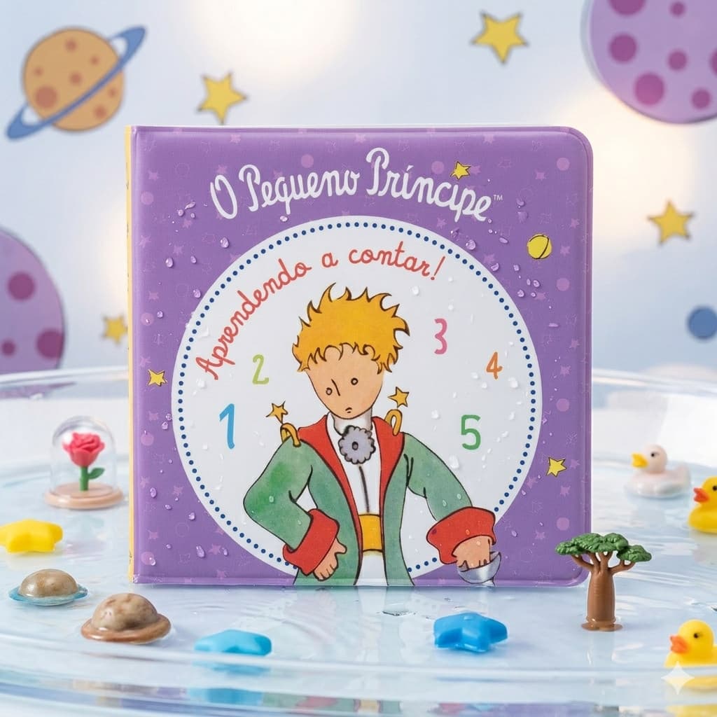 Livro De Banho Bebê Pequeno Príncipe Brinquedo Infantil Educativo Impermeável Capa Mole Prova D’Água