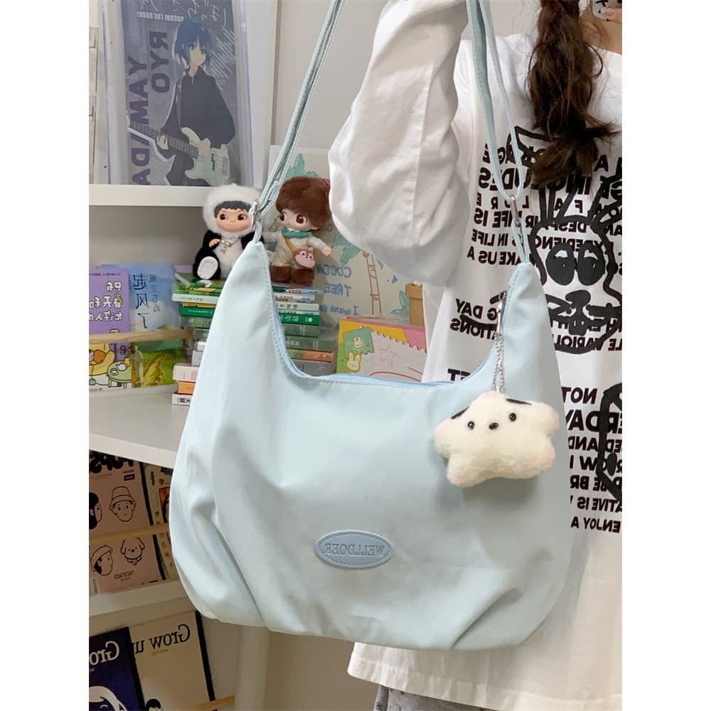 Cor sólida pequena all-match Diagonal saco estudante simples passeio bolsa de ombro Commuter all-match versão coreana Ca