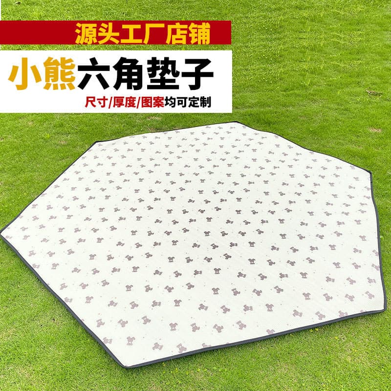 Tapete hexagonal à prova de umidade, tapete hexagonal para barraca, à prova d'água, espesso, resfriamento, piquenique, a