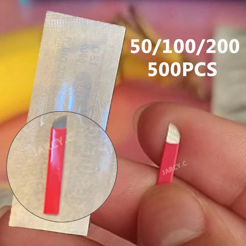 Lâminas De Sobrancelha Manuais 100/50 Unidades 0.18 Mm Para Caneta De Tatuagem Manual De Bordado
