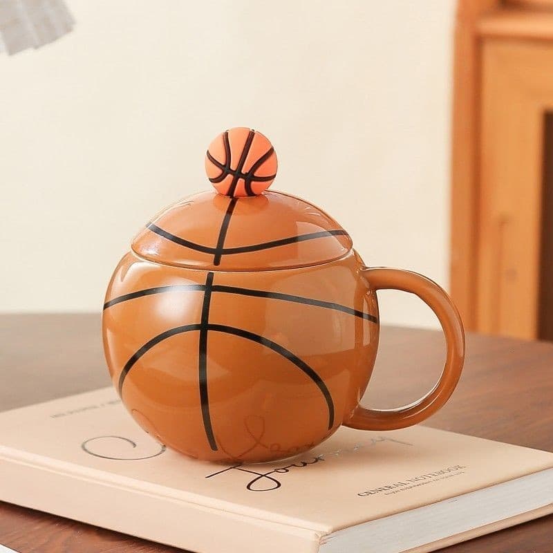 Cesta de basquete criativo caneca esportes menino copo água presente aniversário copo cerâmica recomendação presente