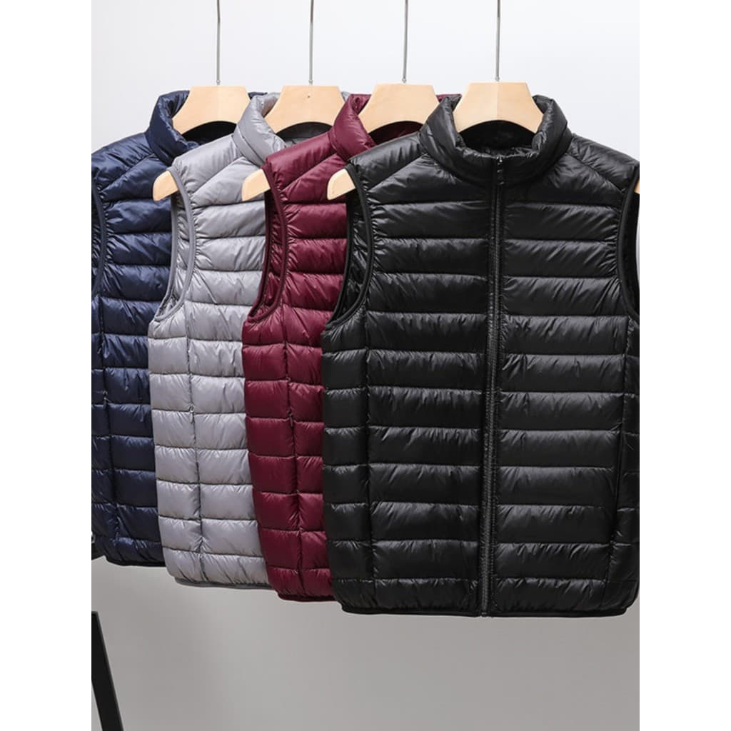 Inverno gola alta colete de algodão masculino cor sólida All-Match Street Wear Casual juventude estilo Preppy na moda co
