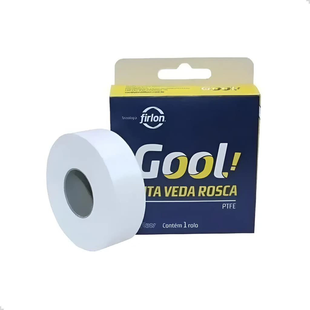 Fita Veda Rosca Gool 18mmx10m PTFE Vedação PVC CPVC Metal