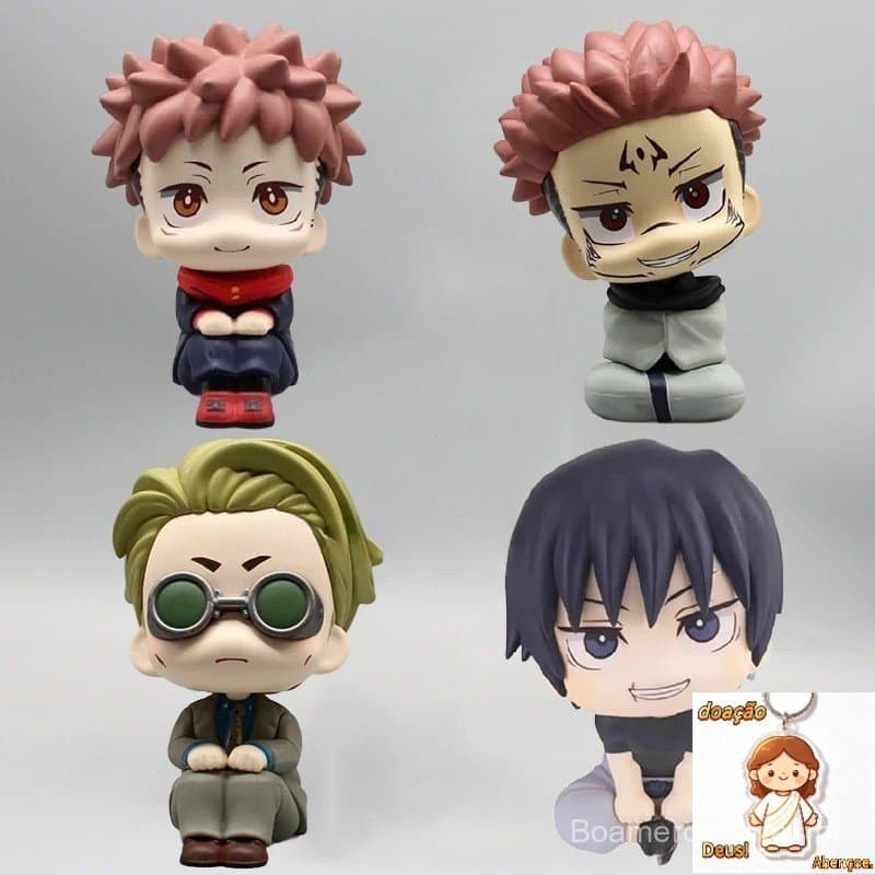 10cm Jujutsu Kaisen Toji Figura Itadori Yuji Lookup Bonecas Ryomen Sukuna Estatueta Nanami Kento Sentada PVC Modelo Brin