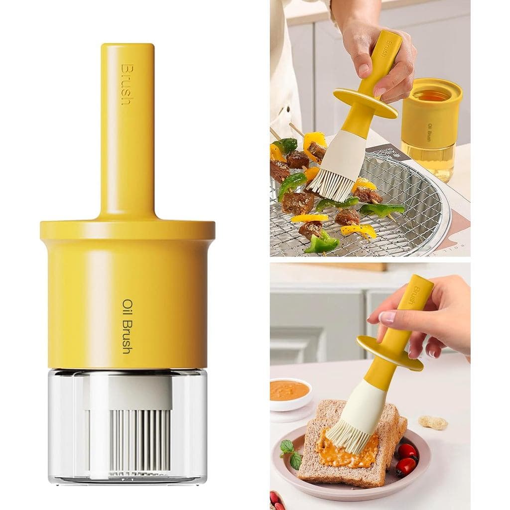YARRAMATE Dispensador de Óleo de 300ml / 10oz com Pincel - Garrafa de Vidro para Cozinha com Pincel de Silicone Resisten