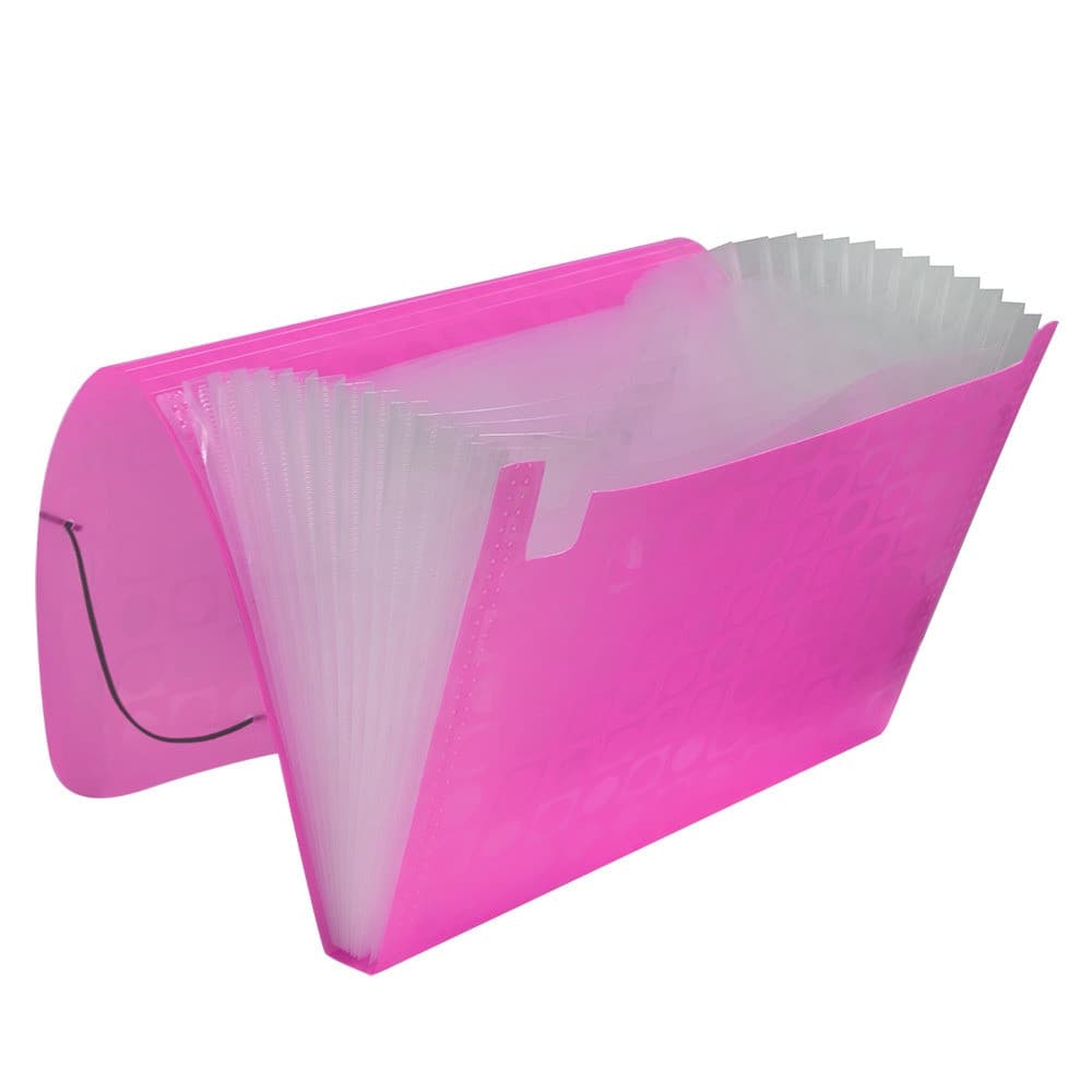 Pasta Sanfonada A4 12 Div DAC Bubble Rosa