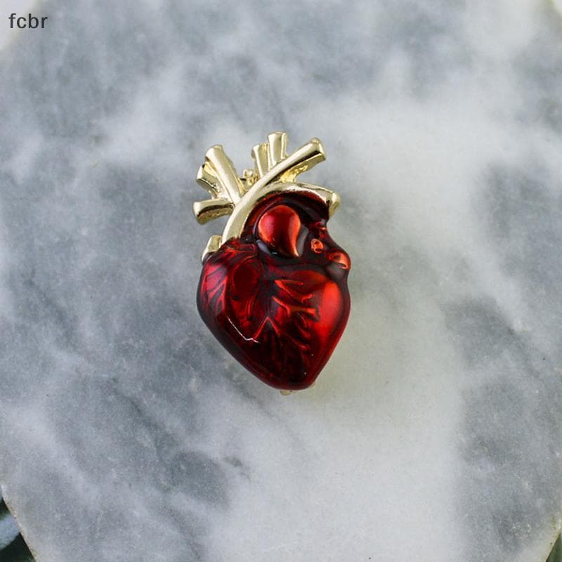 fcbr Broche De Órgão De Corpo Humano Esmalte Coração Pino Unissex Feminino Crachá Presente Médico Para Enfermeira Bapa R