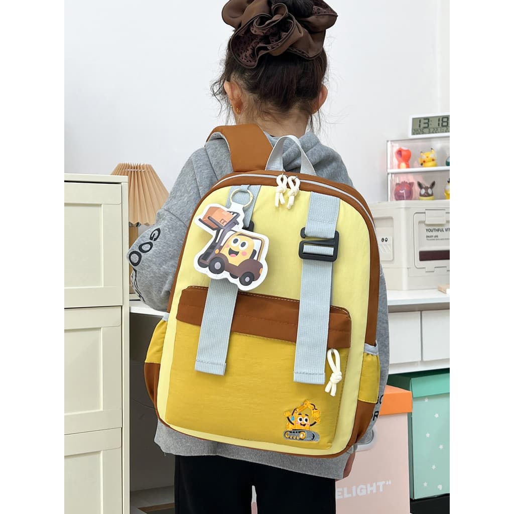 Crianças dos desenhos animados cor contraste cor brilhante mochila jardim de infância faculdade classe estudantes da esc