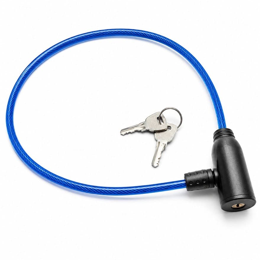 Cadeado Em Aço Material Reforçado Robusto Para Bike Bicicleta Motos Portões Com 2 Chaves 62cm X 6mm Alta Resistência