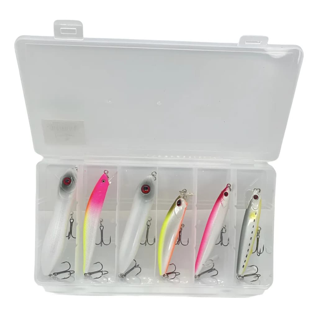 Kit 6 Iscas Para Tucunare Superficie Mais Estojo Brinde