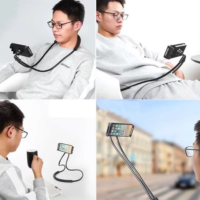 Suporte para celular pescoço/mesa/cama 360°, estoque disponível