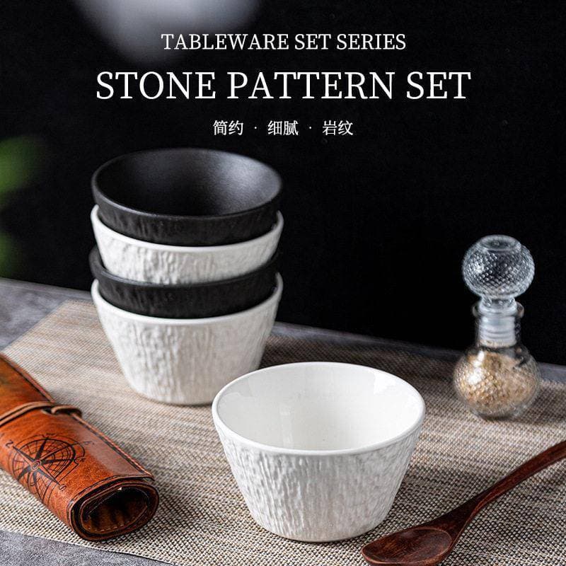 Japonês simples de alto valor Underglaze cor casa engrossado tigela de arroz Hotel restaurante criativo tigela de cerâmi
