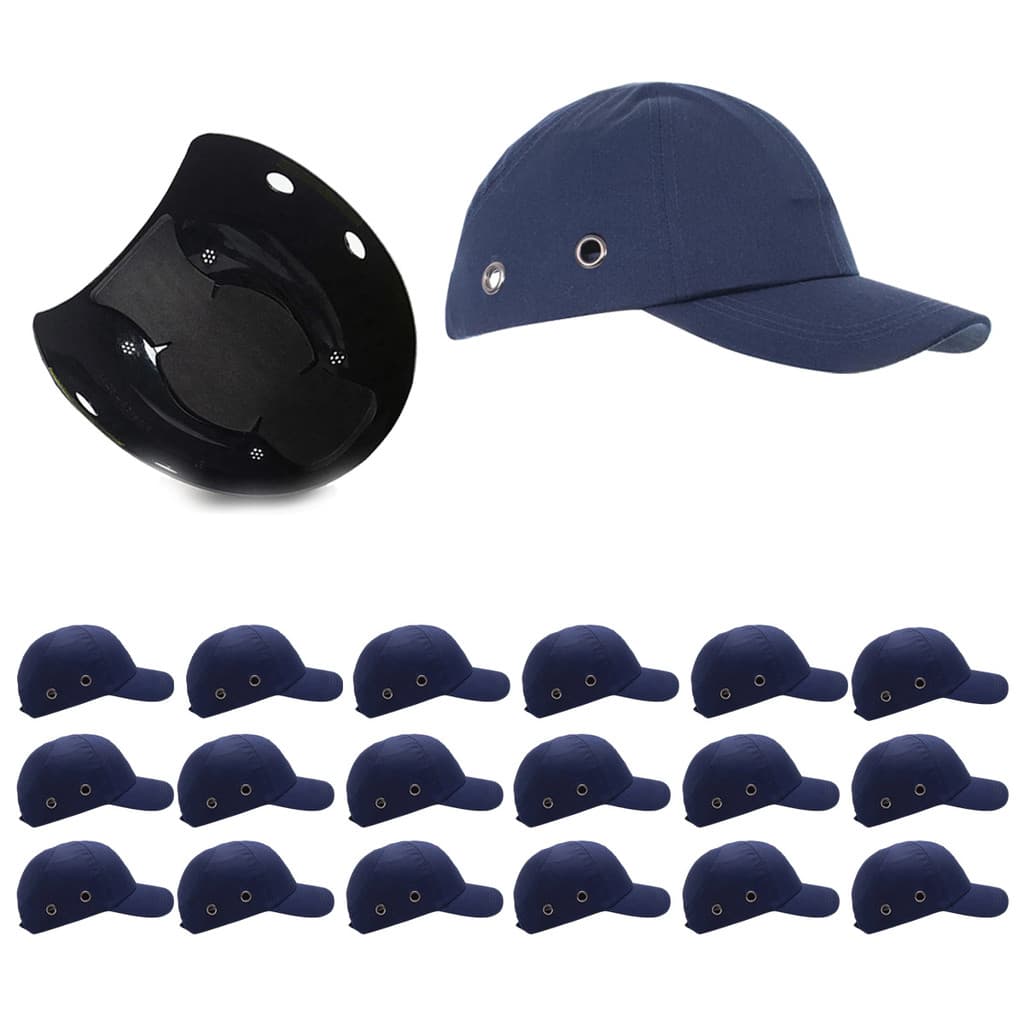 Bone com Capacete EPI Kit 18 Uni Obra Segurança Casquete Reparo Proteçao Resistente Trabalho Construçao Oficina
