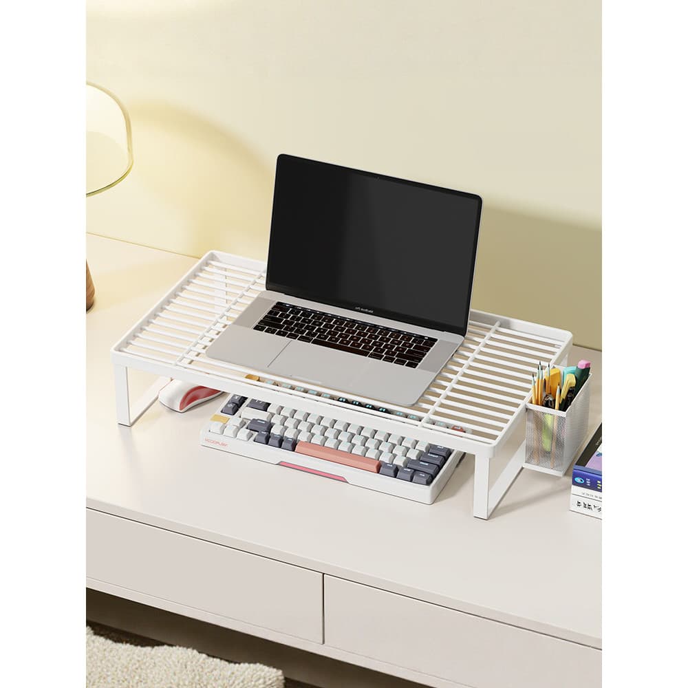Rack elevado para computador, dispositivo de exibição, suporte de tela, rack de armazenamento de mesa, Base de suporte d